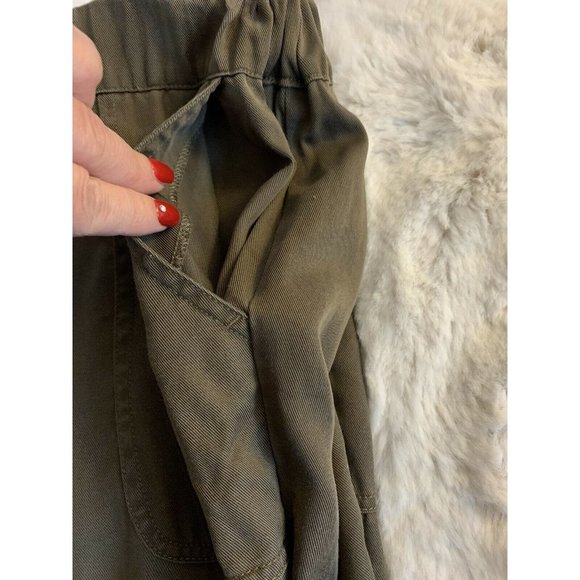 OLIVE +OAK WOMENS PANTS solid GREEN OLIVE Tencel soft comfort Jogger Small - Picture 7 of 8